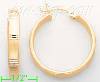 14K Gold Razor Hoop Earrings