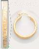 14K Gold Razor Hoop Earrings