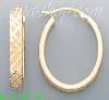 14K Gold Razor Hoop Earrings