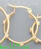 14K Gold Razor Hoop Earrings