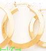 14K Gold Razor Hoop Earrings