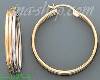 14K Gold Razor Hoop Earrings