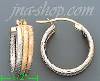 14K Gold Razor Hoop Earrings