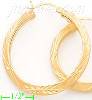 14K Gold Razor Hoop Earrings