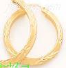 14K Gold Razor Hoop Earrings