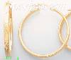 14K Gold Razor Hoop Earrings