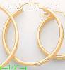 14K Gold Razor Hoop Earrings