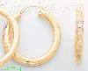 14K Gold 3Color Hollow Earrings