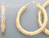 14K Gold 3Color Hollow Earrings