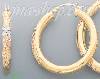 14K Gold 3Color Hollow Earrings