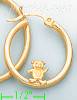 14K Gold Designed Hoop Earrings