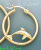 14K Gold Designed Hoop Earrings