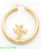 14K Gold Designed Hoop Earrings