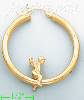 14K Gold Designed Hoop Earrings