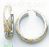 14K Gold Italian Fancy Hoop Earrings