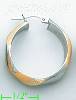 14K Gold Italian Fancy Hoop Earrings