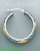 14K Gold Italian Fancy Hoop Earrings