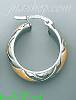 14K Gold Italian Fancy Hoop Earrings