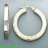 14K Gold Italian Fancy Hoop Earrings