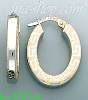 14K Gold Italian Fancy Hoop Earrings