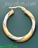 14K Gold Italian Fancy Hoop Earrings