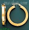 14K Gold Italian Fancy Hoop Earrings