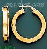 14K Gold Italian Fancy Hoop Earrings