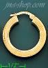 14K Gold Italian Fancy Hoop Earrings