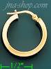 14K Gold Italian Fancy Hoop Earrings