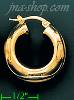 14K Gold Italian Fancy Hoop Earrings