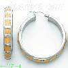 14K Gold Italian Fancy Hoop Earrings