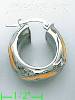 14K Gold Italian Fancy Hoop Earrings