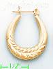 14K Gold Hollow Earrings
