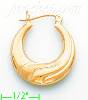 14K Gold Hollow Earrings
