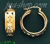 14K Gold Swiss Cut Earrings