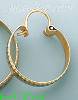 14K Gold Swiss Cut & Designed Hoop Earrings