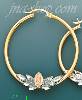 14K Gold Swiss Cut & Designed Hoop Earrings