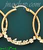 14K Gold Swiss Cut & Designed Hoop Earrings