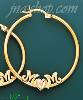 14K Gold Swiss Cut & Designed Hoop Earrings