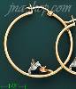 14K Gold Swiss Cut & Designed Hoop Earrings