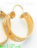 14K Gold Swiss Cut & Designed Hoop Earrings