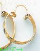 14K Gold Swiss Cut & Designed Hoop Earrings