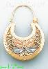 14K Gold Filigree Dia-Cut Earrings