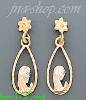 14K Gold 3Color Dia-Cut Earrings