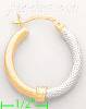 14K Gold Fancy Hoop Earrings