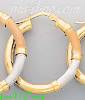 14K Gold Fancy Hoop Earrings