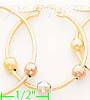 14K Gold Fancy Hoop Earrings