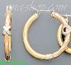 14K Gold Fancy Hoop Earrings