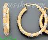 14K Gold Fancy Hoop Earrings