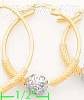 14K Gold Fancy Hoop Earrings